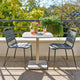 Table de jardin carrée HESPÉRIDE Alegoria en acier argile — photo produit