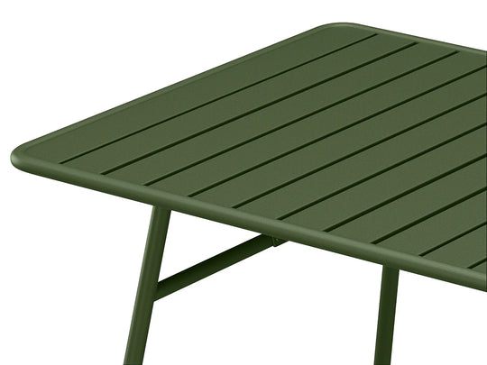 Table de jardin VENTE-UNIQUE Mirmande métal kaki 160cm — photo produit
