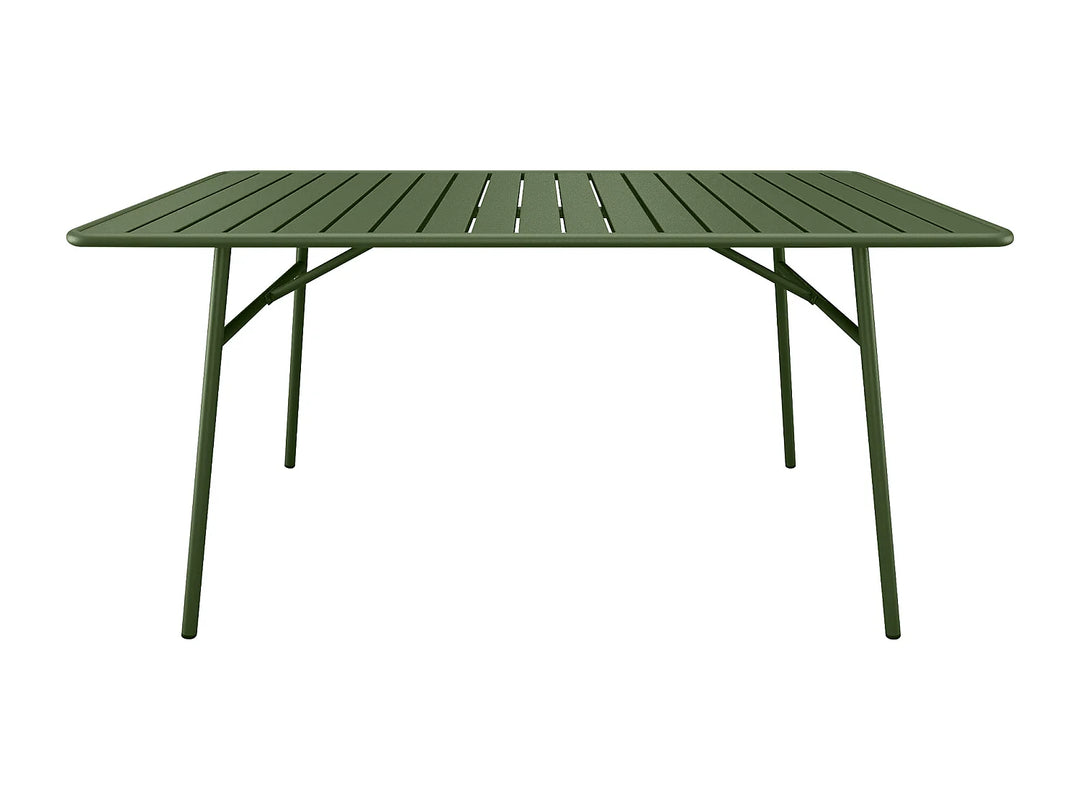 Table de jardin VENTE-UNIQUE Mirmande métal kaki 160cm — photo produit