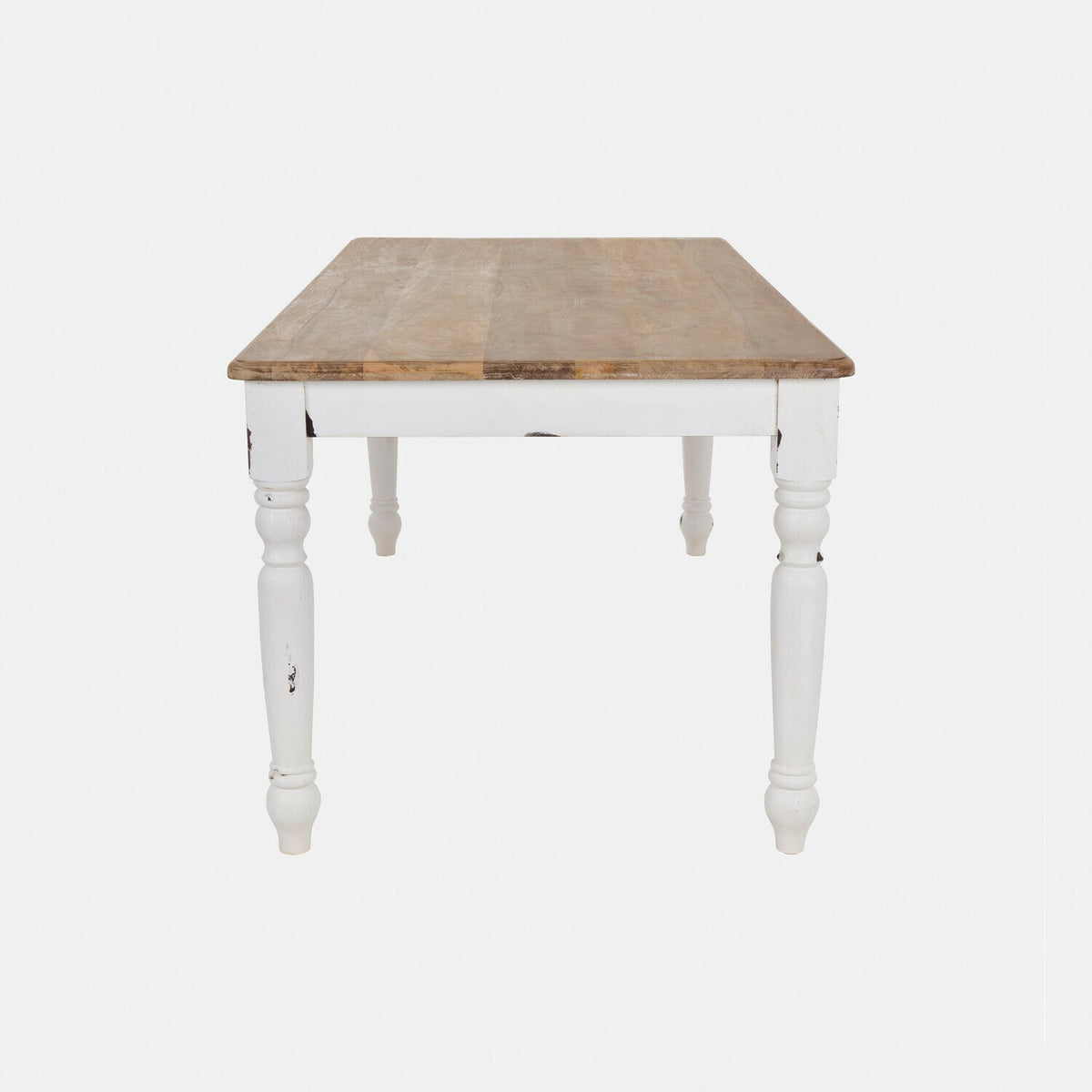 Table à manger MONT LISAN Blanc Vieilli 160cm — photo produit