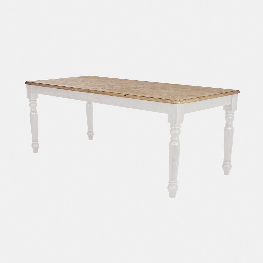 Table à manger MONT LISAN Blanc Vieilli 160cm — photo produit