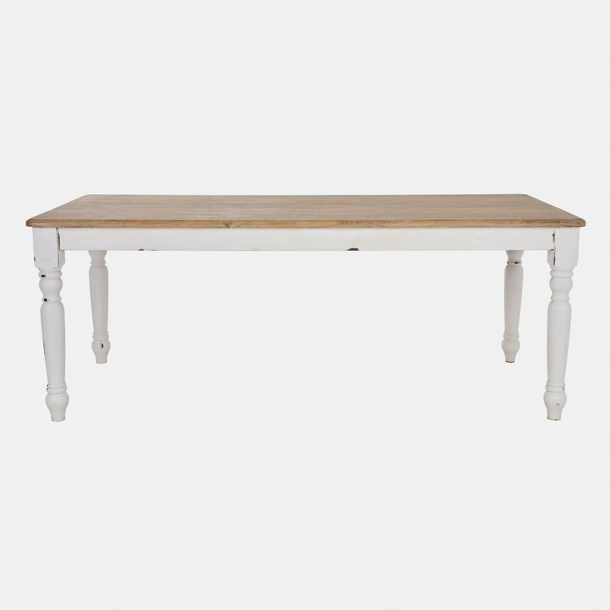Table à manger MONT LISAN Blanc Vieilli 160cm — photo produit