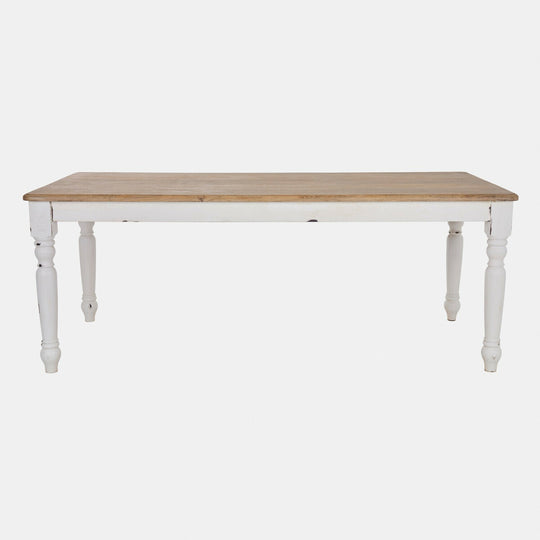 Table à manger MONT LISAN Blanc Vieilli 160cm — photo produit