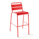Lot de 4 chaises haute de jardin Oviala en metal rouge PALAVAS