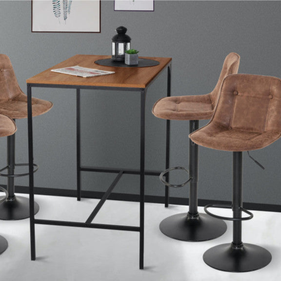 Lot de 4 tabourets Brooklyn marron