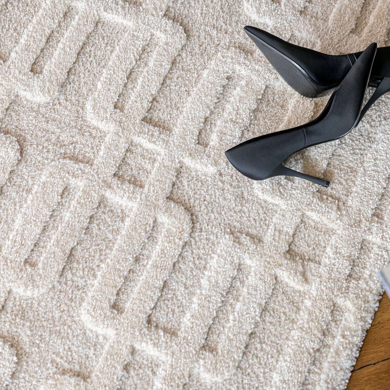 Tapis soft relief crème