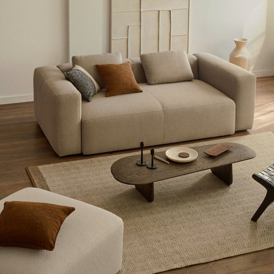 Tapis KAVE HOME Nifelia jacquard en laine beige 200x300cm