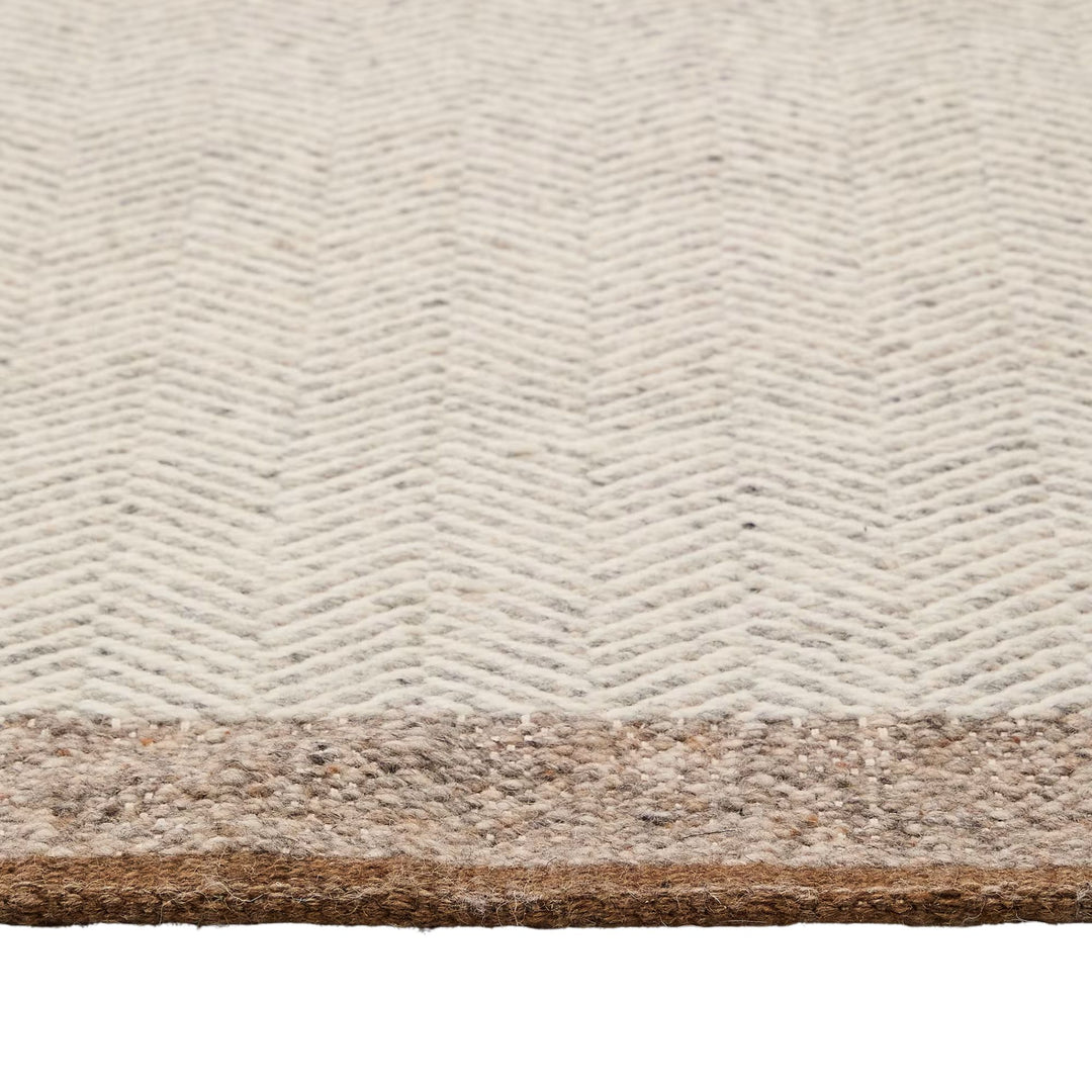 Tapis KAVE HOME Nifelia jacquard en laine beige 200x300cm