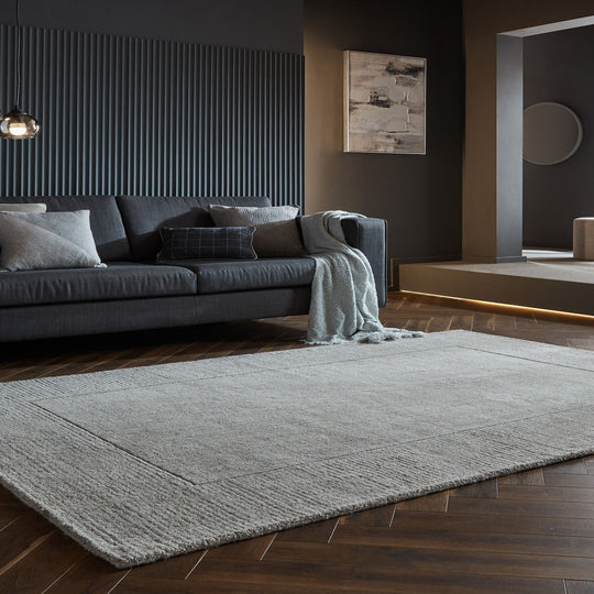 Tapis laine moelleux SIENA gris 200x290cm