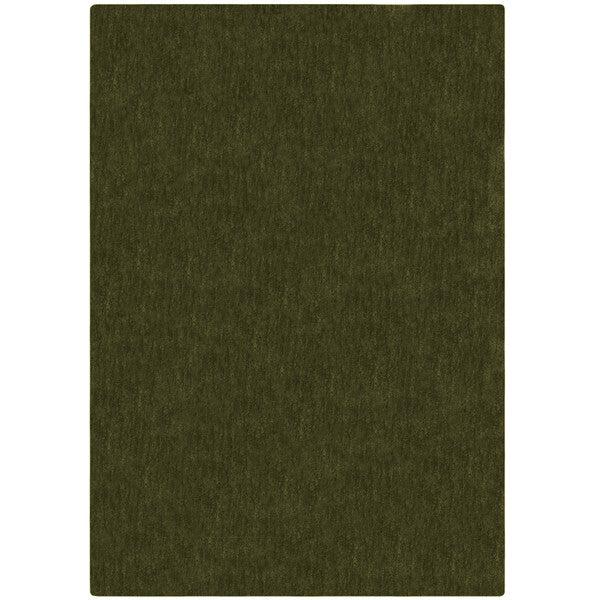 Le tapis Isla de couleur vert olive est sur un fond blanc