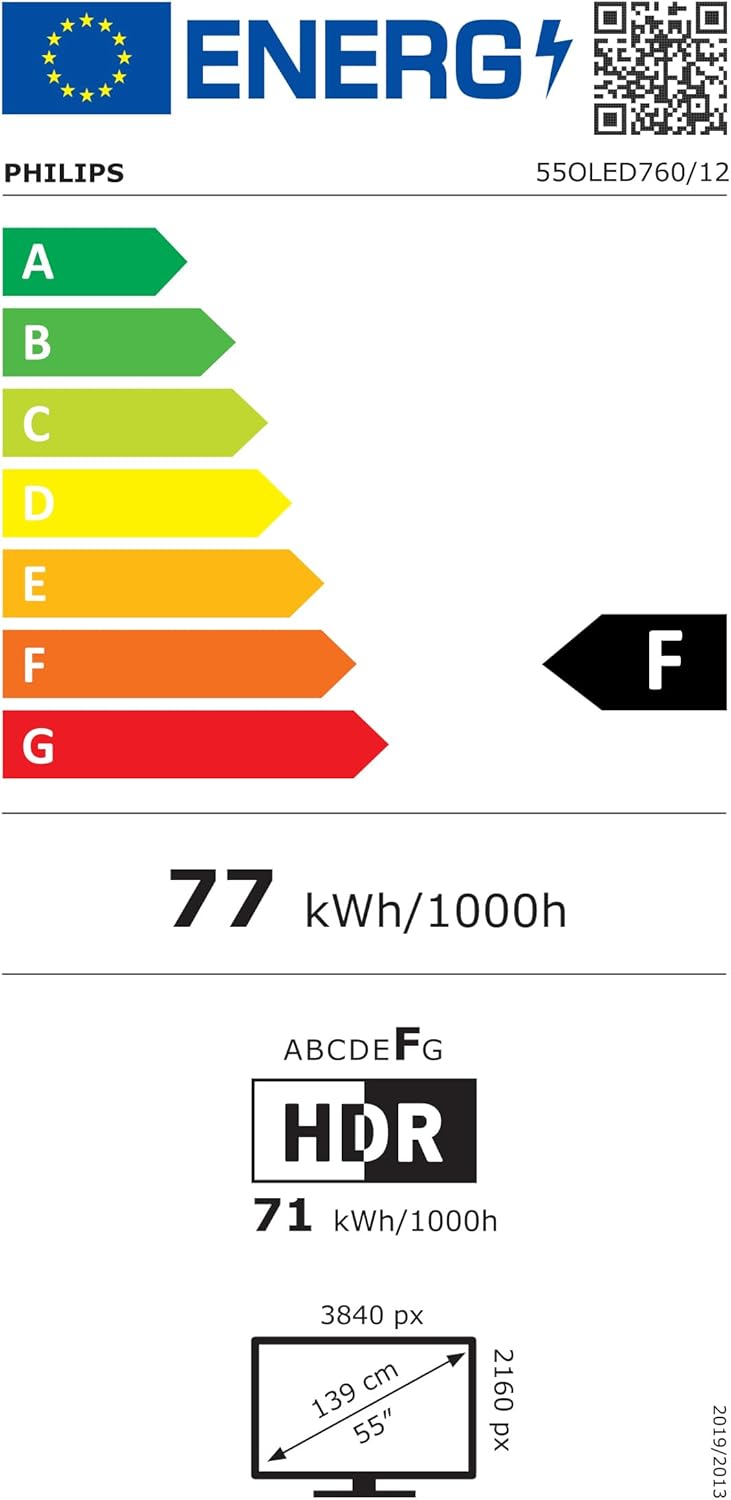 Téléviseur PHILIPS Ambilight 55OLED760 4K OLED Smart TV Écran 55"