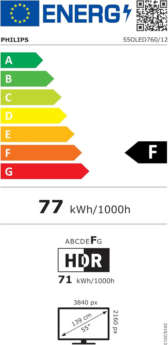 Téléviseur PHILIPS Ambilight 55OLED760 4K OLED Smart TV Écran 55"