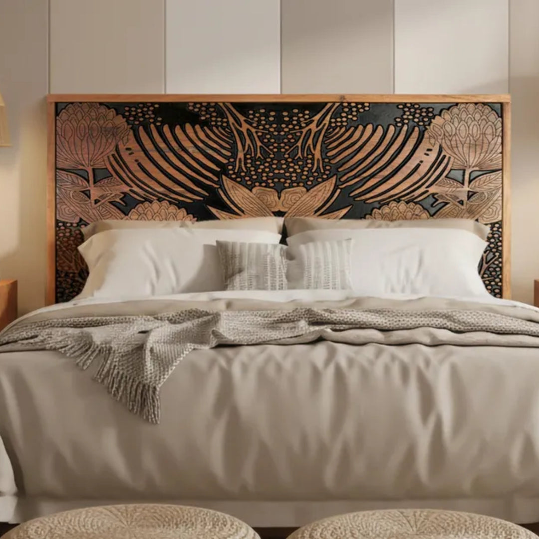 Tête de lit GINER Y COLOMER Tropicana 160 cm bois sculpté