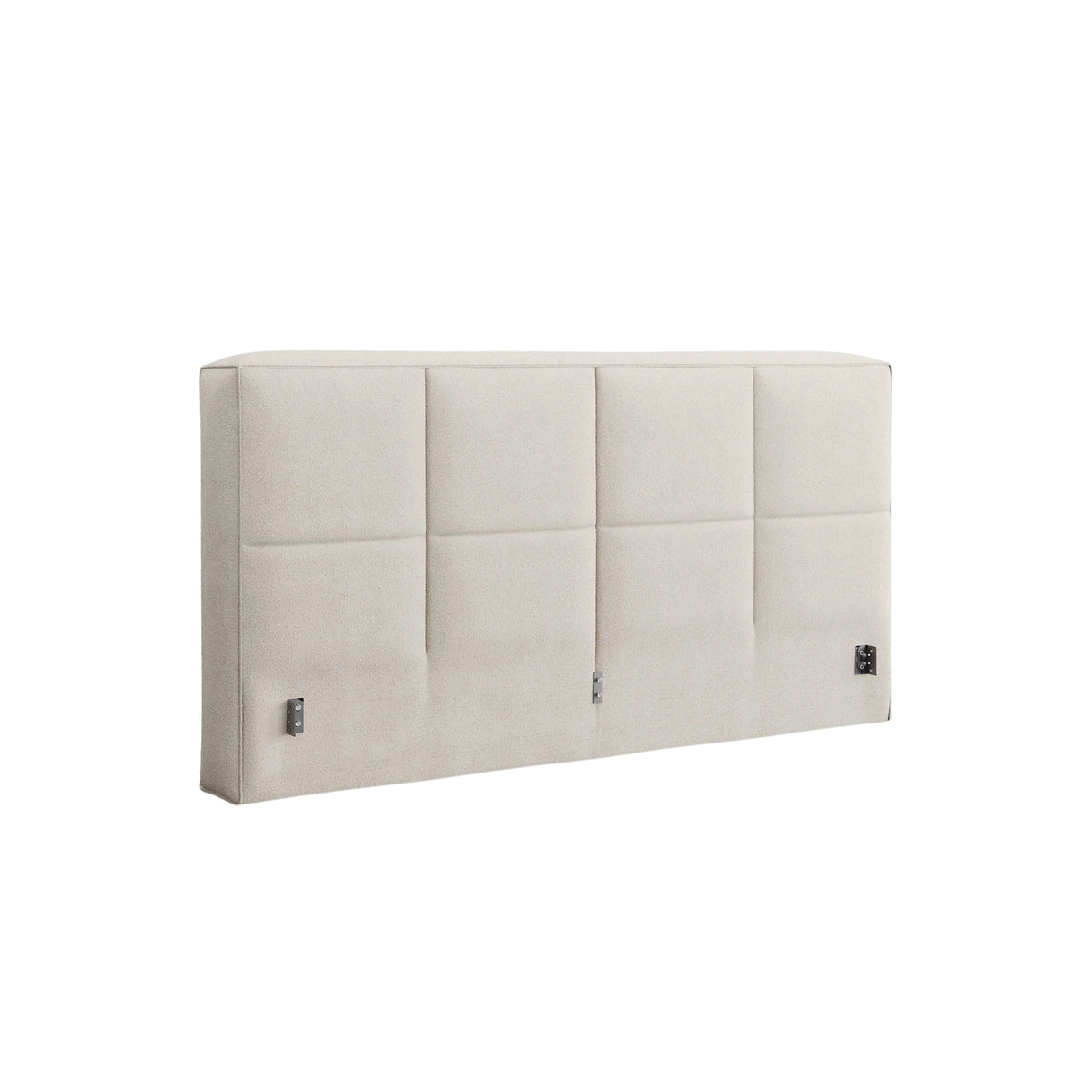 Tête de lit MICADONI Darren en tissu bouclé beige clair 189x100cm