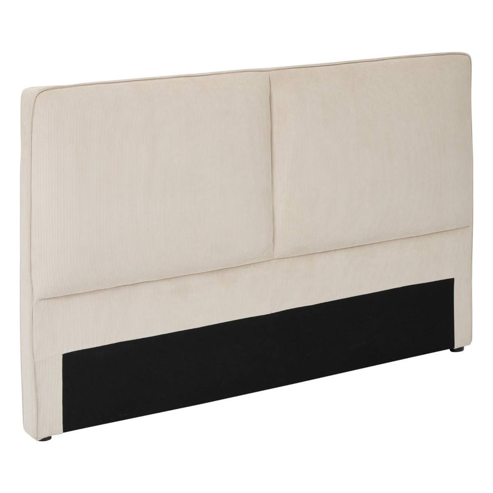 Tete de lit Wonta Atmosphera effet velours côtelés beige 163x12 cm