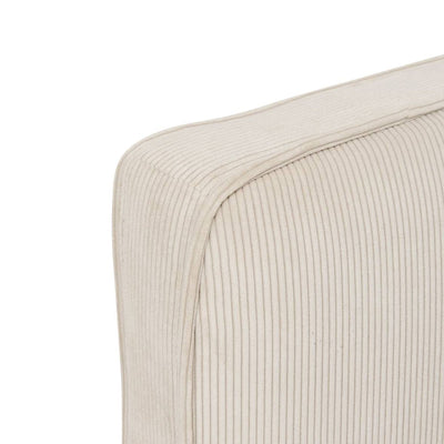 Tete de lit Wonta Atmosphera effet velours côtelés beige 163x12 cm