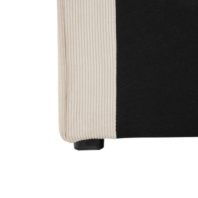 Tete de lit Wonta Atmosphera effet velours côtelés beige 163x12 cm