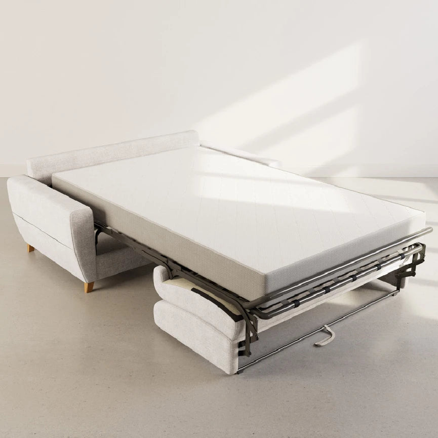 Canapé lit 3 places BESTMOBILIER Thibault 140 cm beige — photo produit