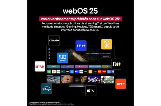 Téléviseur LG UHD AI 65UA73006LA 65 pouces (164 cm) 4K Smart TV 2025