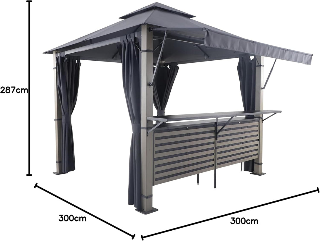 Tonnelle METRO PROFESSIONAL Gazebo Bar 3x3m