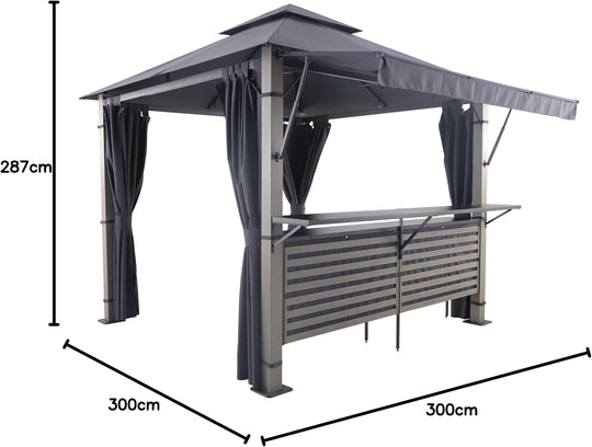 Tonnelle METRO PROFESSIONAL Gazebo Bar 3x3m