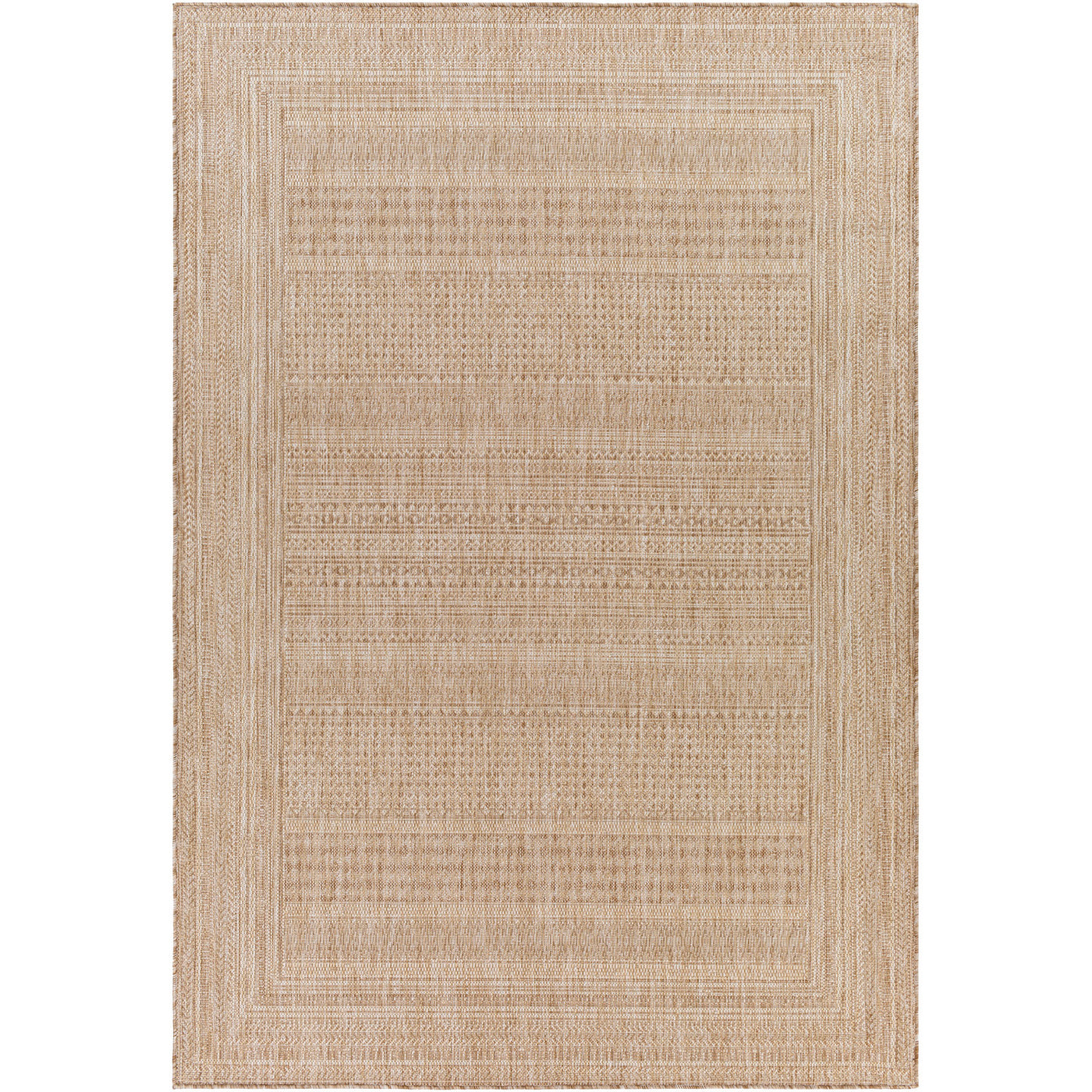 Tapis d'Extérieur/Intérieur Aspect Jute Beige/Ivoire Khoy