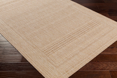 Tapis d'Extérieur/Intérieur Aspect Jute Beige/Ivoire Khoy