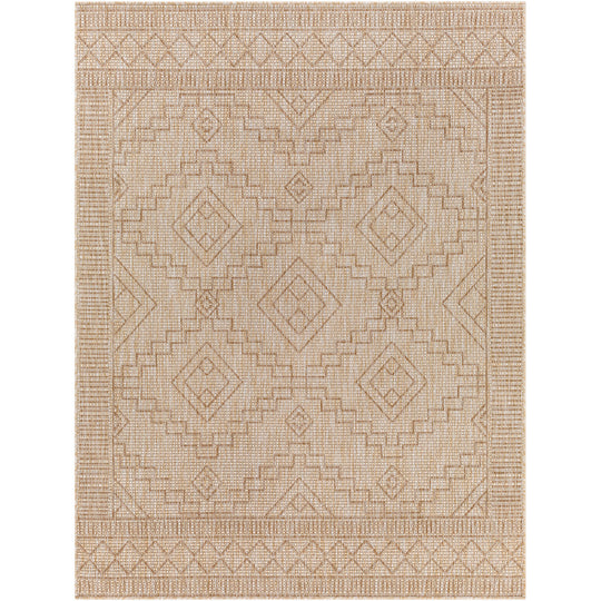Tapis d'Extérieur/Intérieur Aspect Jute Beige/Ivoire 5 Kura
