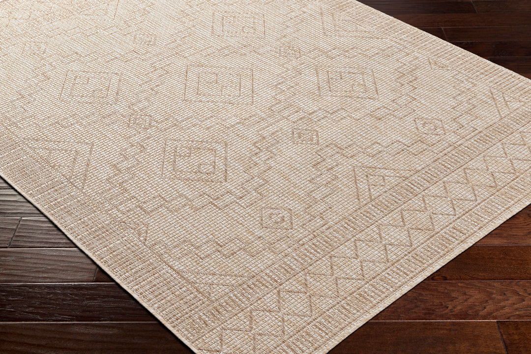 Tapis d'Extérieur/Intérieur Aspect Jute Beige/Ivoire 5 Kura
