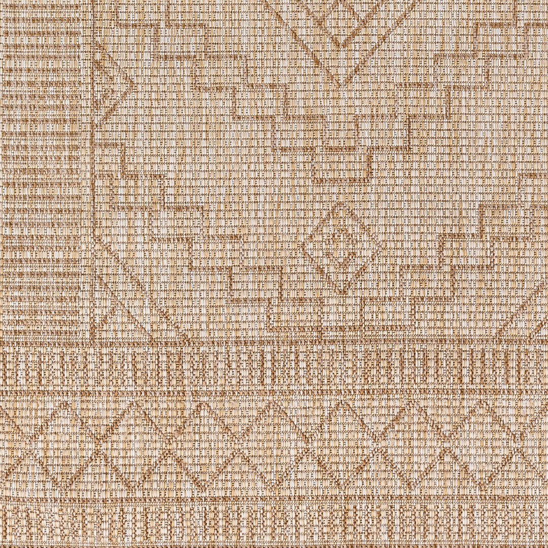Tapis d'Extérieur/Intérieur Aspect Jute Beige/Ivoire 5 Kura