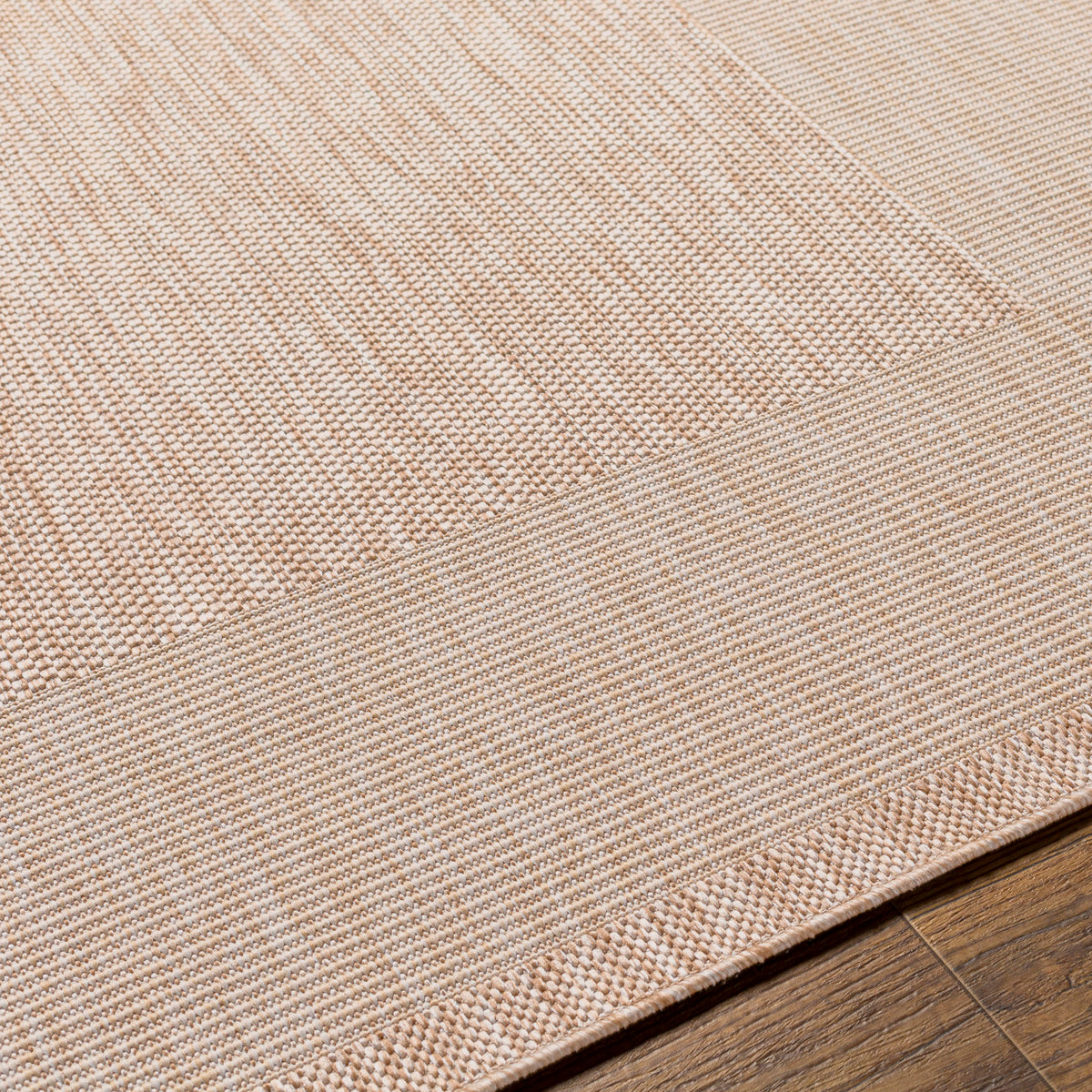 Tapis d'extérieur Surya Layla aspect jute, centre beige chiné et bordure ivoire, vue 3