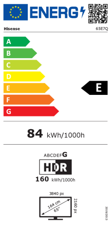 TV HISENSE QLED 65E7Q 65"