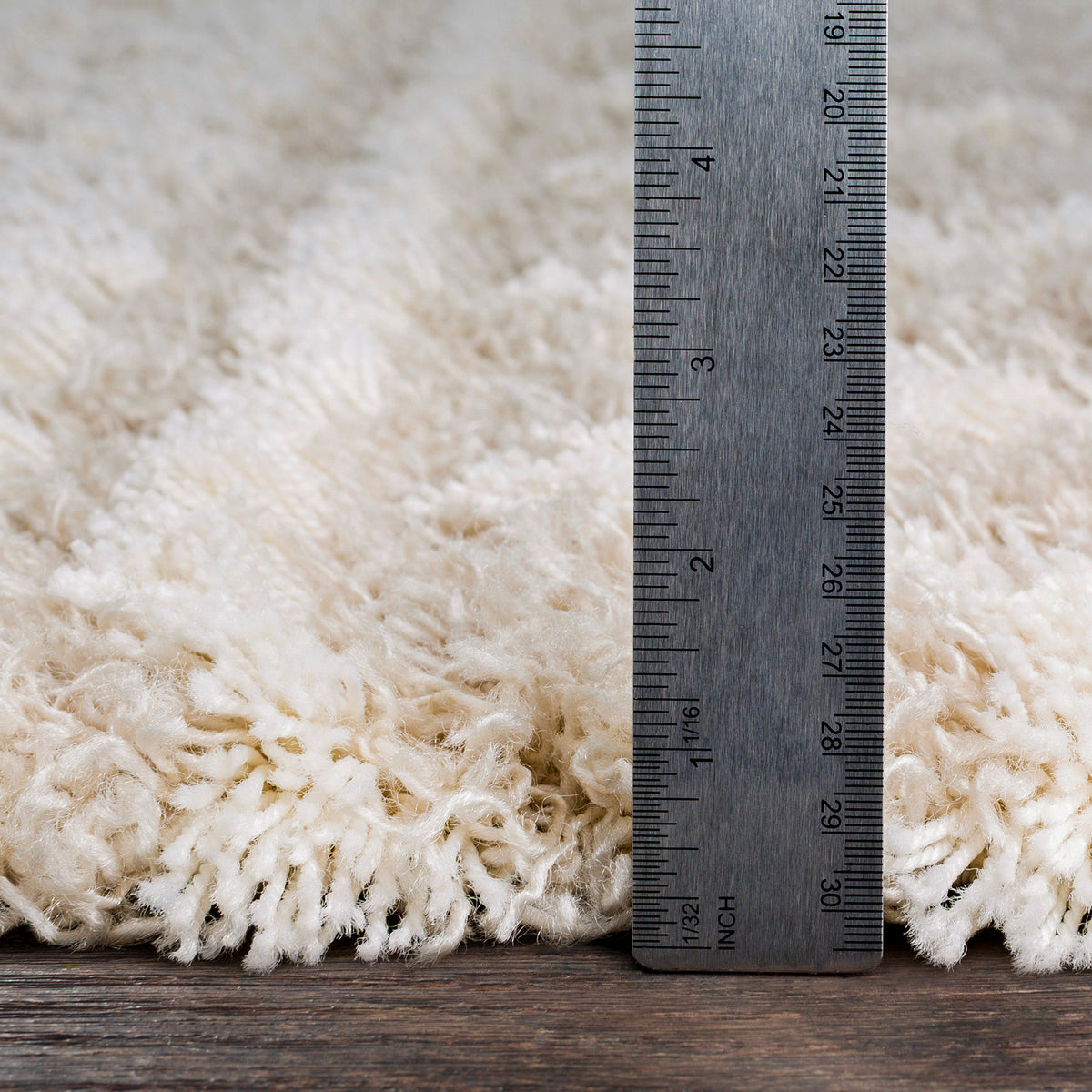 Tapis Shaggy Bohème Ivoire/Beige Dubai