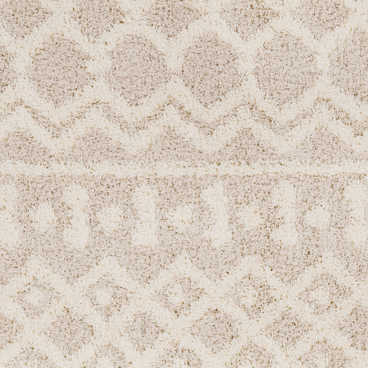 Tapis Shaggy Bohème Ivoire/Beige Dubai