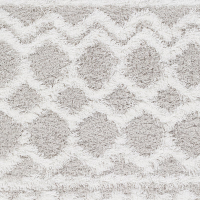 Tapis Shaggy Bohème Blanc/Gris Dubai