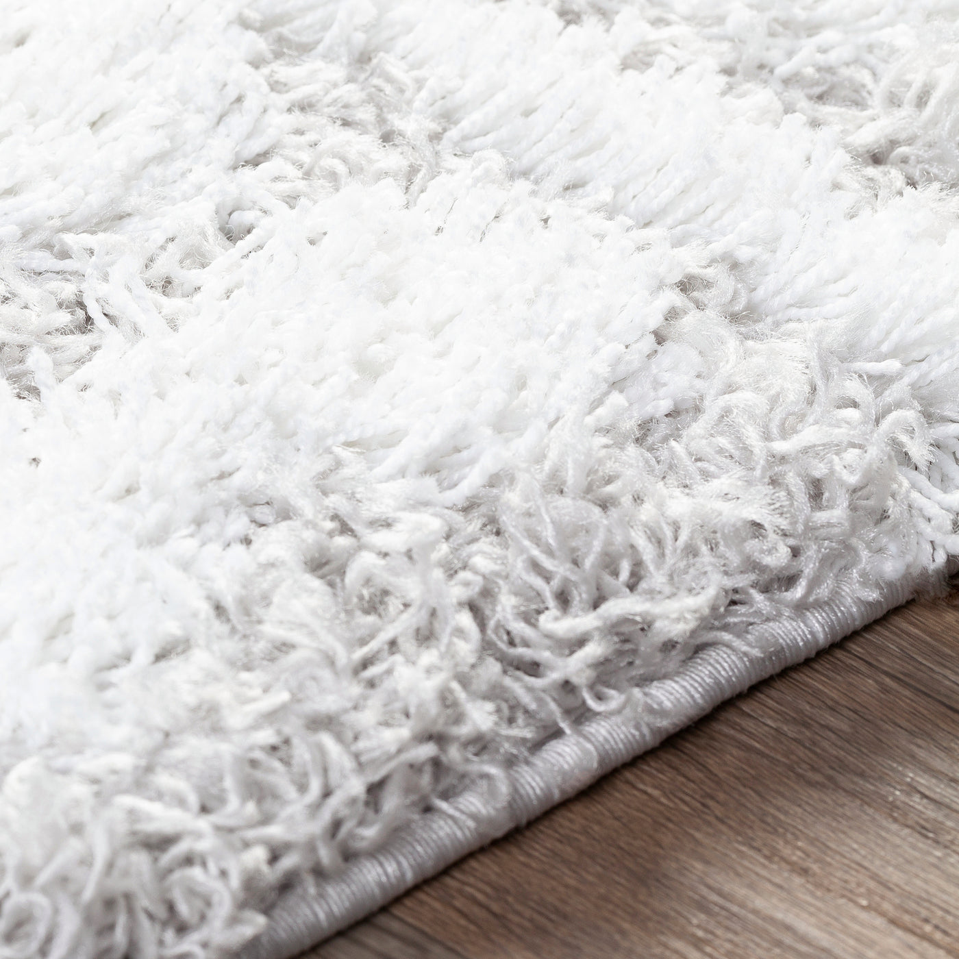 Tapis Shaggy Bohème Blanc/Gris Dubai