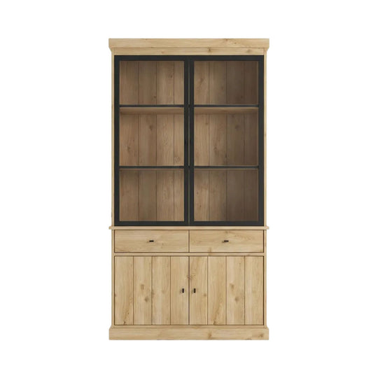 Vaisselier SUBLIMERA Valeria contemporain 124 cm chêne clair