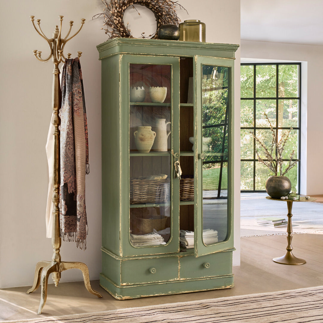 Vitrine vaisselier LOBERON Cassanet Vert — photo produit