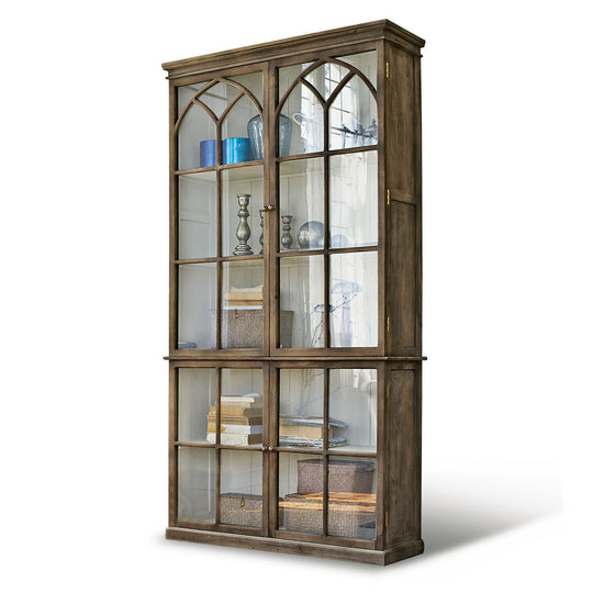 Vitrine LOBERON Garrard en bois marron et portes vitrées — photo produit