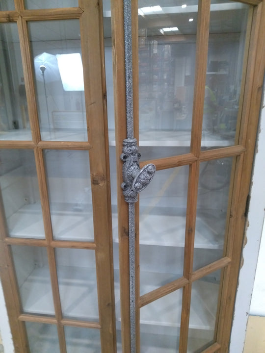 Vitrine Philippe 2 portes bois gris vieilli Loberon — photo produit