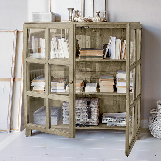 Vitrine LOBERON Stoneham en bois marron — photo produit