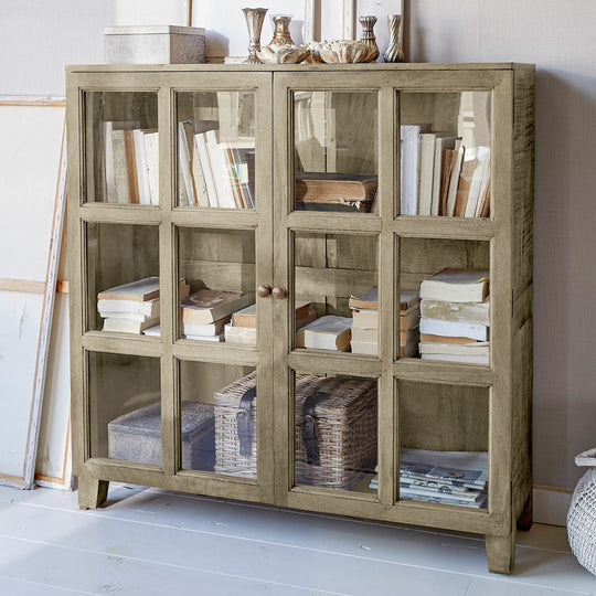 Vitrine LOBERON Stoneham en bois marron — photo produit