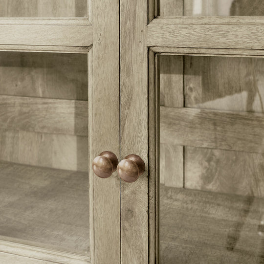 Vitrine LOBERON Stoneham en bois marron — photo produit