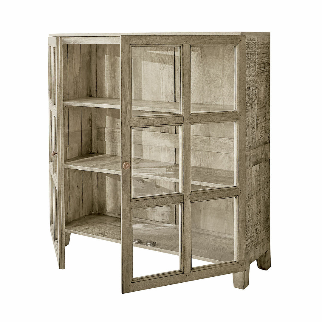 Vitrine LOBERON Stoneham en bois marron — photo produit