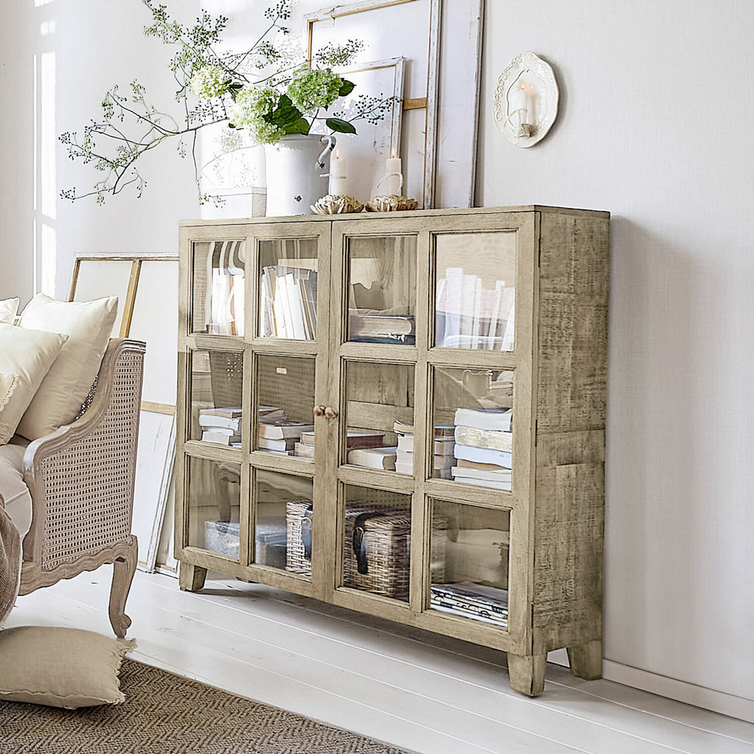Vitrine LOBERON Stoneham en bois marron — photo produit