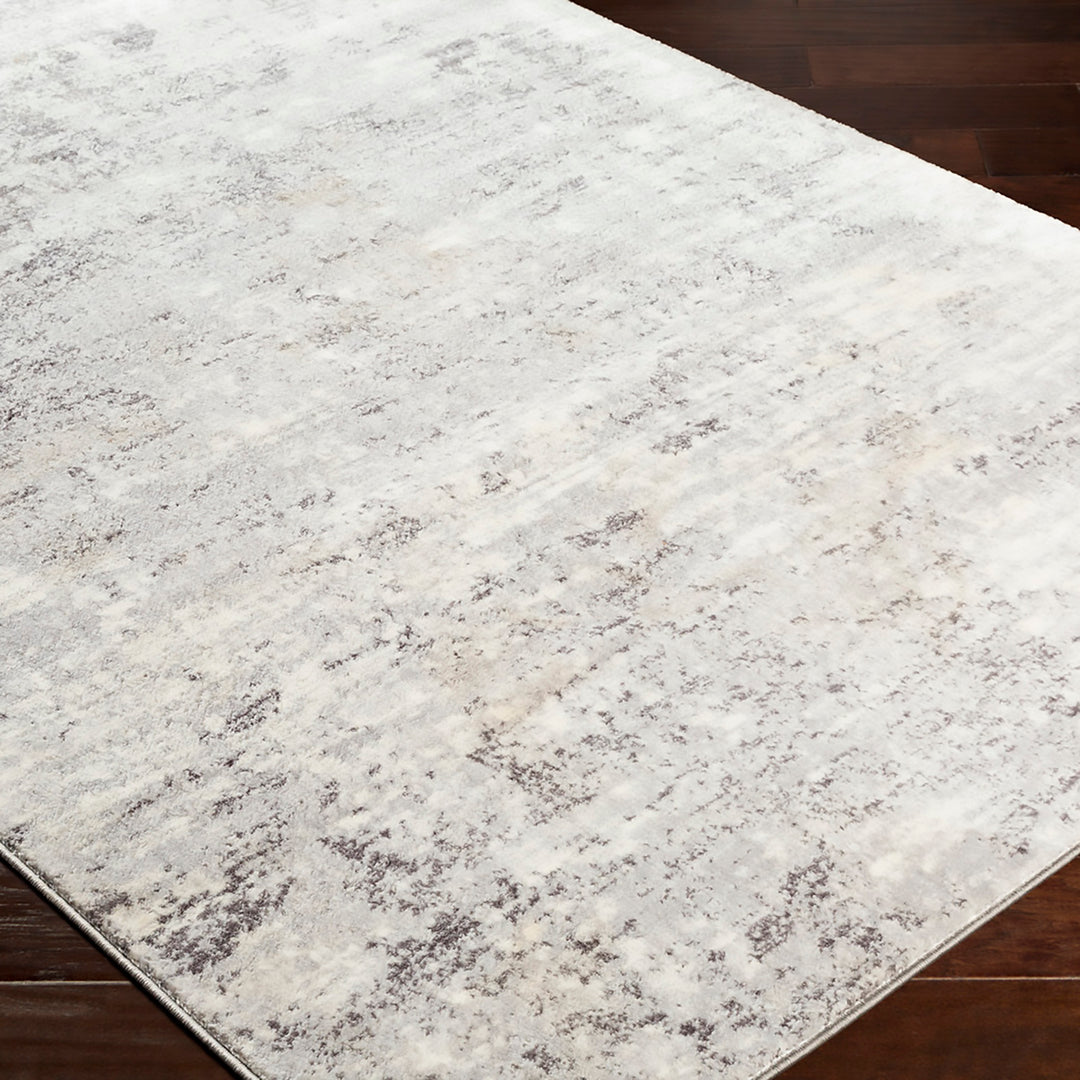 Tapis de Couloir Abstrait Moderne Gris/Blanc Bangkok