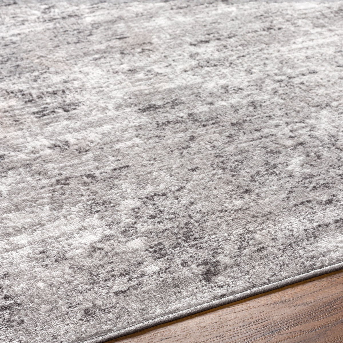 Tapis SURYA Bangkok moderne, motif abstrait dégradé gris clair et anthracite, vue 4