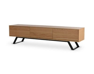 Meuble Tv Lisa Design Zapallar en bois et métal noir 206 Cm