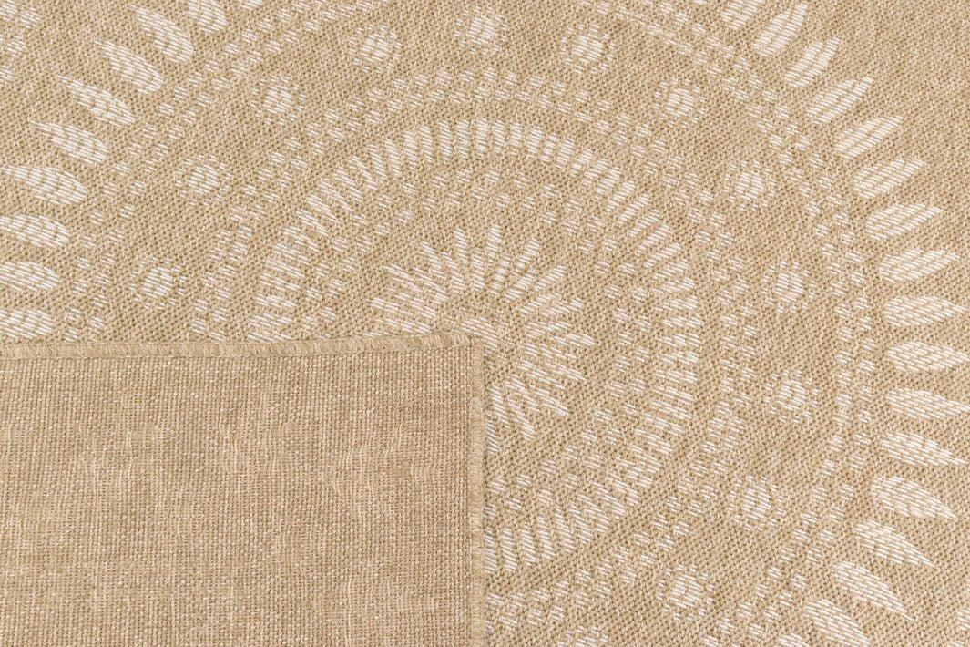 Tapis aspect Jute naturel et blanc 200x290cm
