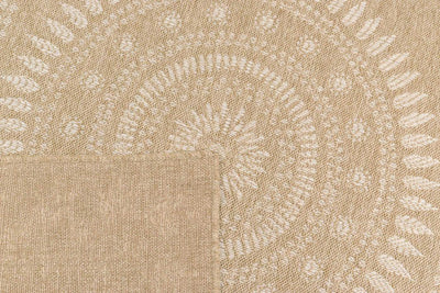 Tapis aspect Jute naturel et blanc 200x290cm